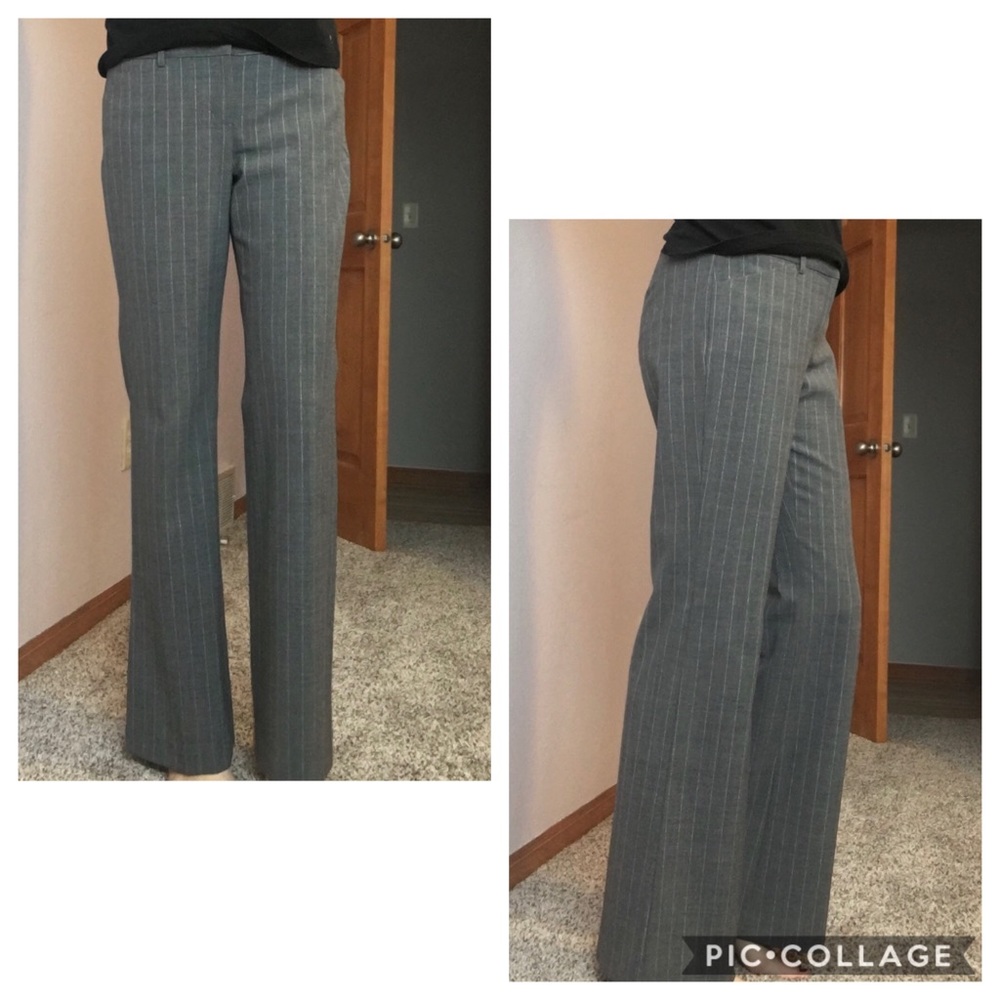 Express “Editor” grey striped dress pant